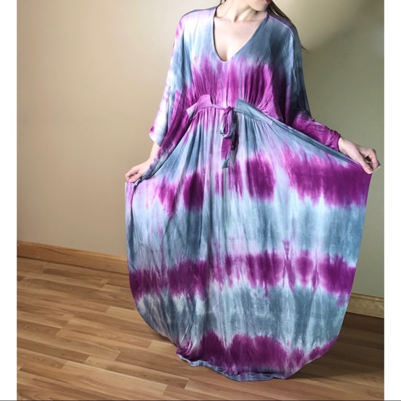 Oversized Tie Dye Maxi Dress - Picture 6 of 8